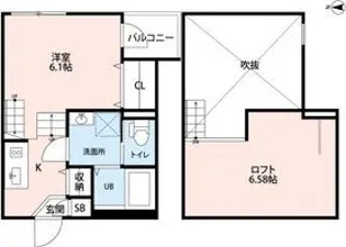 サクラテラス堀田【102号室】の間取り