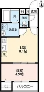 T A明前町A棟【2階】の間取り
