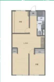 蜆橋ハイツ【4階】の間取り