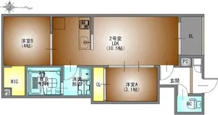REGALEST桜山【3階】の間取り