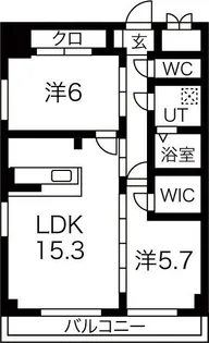 GRANDUKE丸田町【14階】の間取り