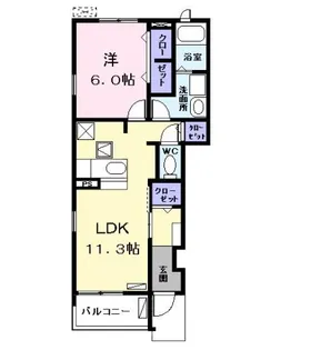 パークサイドあすなろ【1階】の間取り