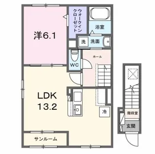 メゾン ルミエール【2階】の間取り