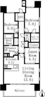 プラウド泉【6階】の間取り