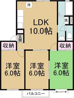 ケーエムハイツ【2階】の間取り