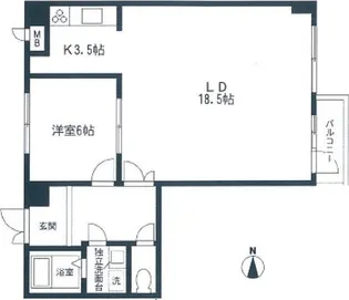 リバーサイドテラス石川橋【307号室】の間取り