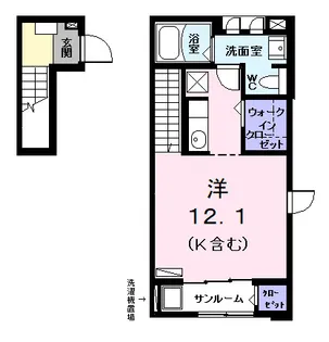 エレガンス牛立【2階】の間取り