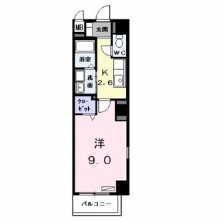 レジデンスKー1【4階】の間取り