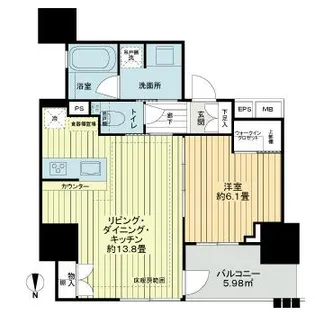 オープンレジデンシア名古屋栄【12階】の間取り