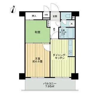 ライオンズマンション東片端【4階】の間取り