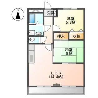 ノースフェザント【2階】の間取り