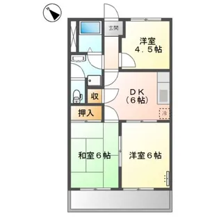 メゾン・ド・ラピュタ【1階】の間取り