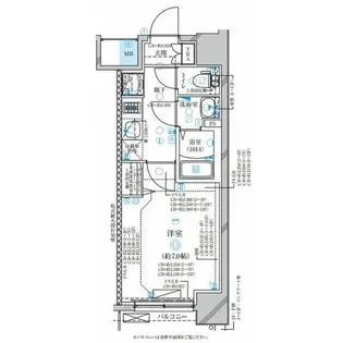 ディアレイシャス名古屋太閤通Ⅲ【504号室】の間取り