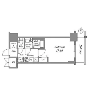 SHOKEN Residence 名古屋〈太閤通〉【2階】の間取り