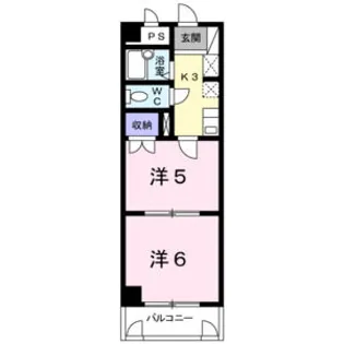 第2メゾンあらかわ【2階】の間取り