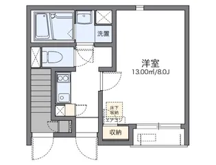 レオネクスト弁天【102号室】の間取り