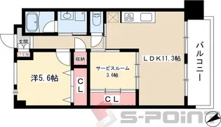 アクシア車道【5階】の間取り