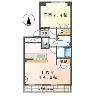 ステイタカダ【2階】の間取り
