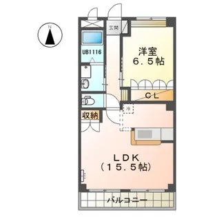 ミロワール赤坪【3階】の間取り