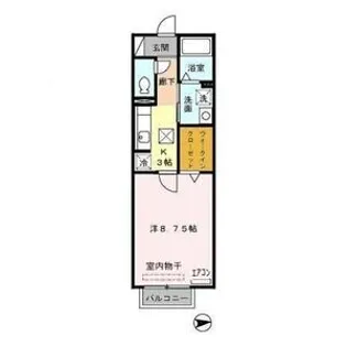 セジュール小倉JT【106号室】の間取り