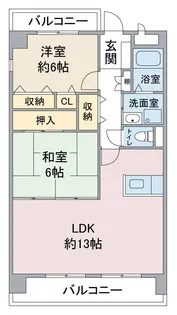 グランデージ竹越【2階】の間取り