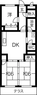 ユーハウス第2ゆたか台東棟【4階】の間取り