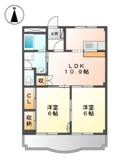 ラジョリーメゾン【2階】の間取り