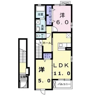 パラッツオ上新【2階】の間取り