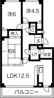 グランドヒルズ供米田一番館【3階】の間取り