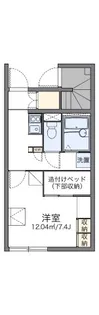 レオパレス鴨池【104号室】の間取り