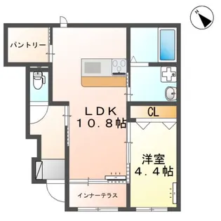 フェリシティ寺本【1階】の間取り
