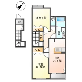 ウエストシティー【2階】の間取り