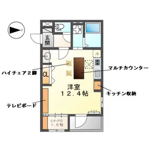 トウリ ルームズ徳川東【1階】の間取り
