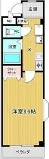 シャローム八田【2階】の間取り