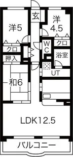 クレストヒルズ東山【4階】の間取り