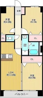 SEASONCOURT FUKUE【302号室】の間取り