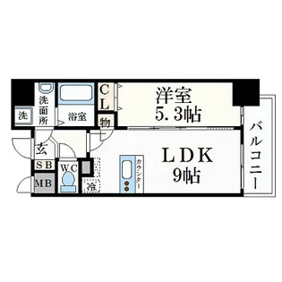 プレサンス丸の内流雅【8階】の間取り