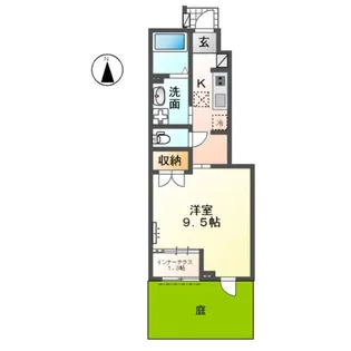 グランディール南川【1階】の間取り