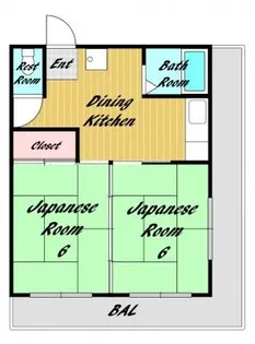 光マンション【4階】の間取り
