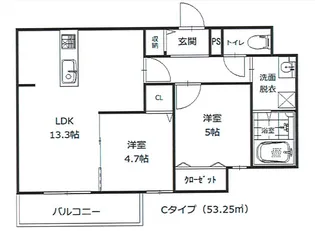 riviere西宮【3階】の間取り