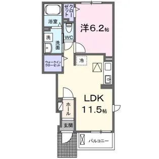 アヴァンセ オオクテ【1階】の間取り