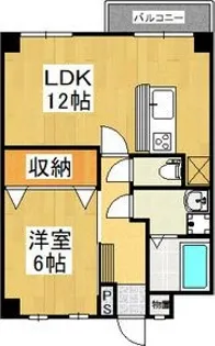 平和第2マンション【4階】の間取り