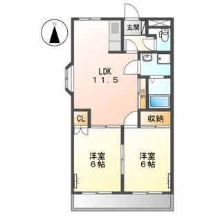 グレイスヒルズ【2階】の間取り