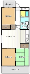 キリンハウス【1階】の間取り