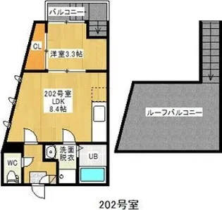 Grandtic栄生【2階】の間取り