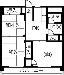 シャトー丸の内【5階】の間取り