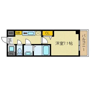 プレサンス栄フレイヤ【9階】の間取り