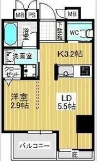 セレニティー星ヶ丘【502号室】の間取り