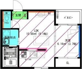 RadIAnce新川橋【3階】の間取り