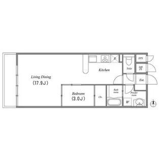 Gramercy Shirakawa Koen【13階】の間取り